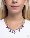 Fancy Finish - Purple Necklace - Paparazzi Accessories Necklace Bedazzle Me Pretty Mobile Fashion Boutique