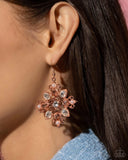 Fancy-Free Florals - Copper Earrings - Paparazzi Accessories Earrings Bedazzle Me Pretty Mobile Fashion Boutique