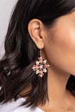 Fancy-Free Florals - Copper Earrings - Paparazzi Accessories Earrings Bedazzle Me Pretty Mobile Fashion Boutique