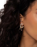 Fantastical Fashion - Gold Clip-On Earrings - Paparazzi Accessories Clip-On Bedazzle Me Pretty Mobile Fashion Boutique