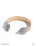 Fashion Forward Feature - Gold Bracelet - Paparazzi Accessories Bracelet Bedazzle Me Pretty Mobile Fashion Boutique