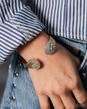 Fashion Forward Feature - Gold Bracelet - Paparazzi Accessories Bracelet Bedazzle Me Pretty Mobile Fashion Boutique