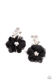 Fashionable Flower Girl - Black Earrings - Paparazzi Accessories Earrings Bedazzle Me Pretty Mobile Fashion Boutique