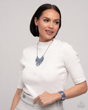 Fashionable Fringe - Blue Complete Look  - Paparazzi Accessories Bedazzle Me Pretty Mobile Fashion Boutique