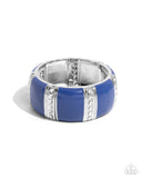 Fashionable Fringe - Blue Complete Look  - Paparazzi Accessories Bedazzle Me Pretty Mobile Fashion Boutique