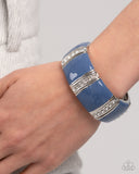 Fashionable Fringe - Blue Complete Look  - Paparazzi Accessories Bedazzle Me Pretty Mobile Fashion Boutique