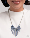 Fashionable Fringe - Blue Complete Look  - Paparazzi Accessories Bedazzle Me Pretty Mobile Fashion Boutique