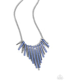 Fashionable Fringe - Blue Complete Look  - Paparazzi Accessories Bedazzle Me Pretty Mobile Fashion Boutique
