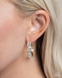 Fashionably Framed - Gold Earrings - Paparazzi Accessories Earrings Bedazzle Me Pretty Mobile Fashion Boutique