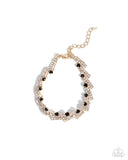 Fateful Finish - Black Bracelet - Paparazzi Accessories Bracelet Bedazzle Me Pretty Mobile Fashion Boutique