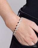Fateful Finish - Black Bracelet - Paparazzi Accessories Bracelet Bedazzle Me Pretty Mobile Fashion Boutique
