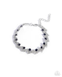 Fateful Finish - Blue Bracelet - Paparazzi Accessories Bracelet Bedazzle Me Pretty Mobile Fashion Boutique