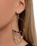 Fearless Fringe - Black Earrings - Paparazzi Accessories Earrings Bedazzle Me Pretty Mobile Fashion Boutique