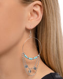 Fearless Fringe - Blue Earrings - Paparazzi Accessories Earrings Bedazzle Me Pretty Mobile Fashion Boutique