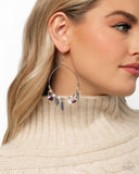 Feathered Fringe - Purple Earrings - Paparazzi Accessories Earrings Bedazzle Me Pretty Mobile Fashion Boutique