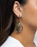 Feathered Future - Blue Post Earrings - Paparazzi Accessories Post Earrings Bedazzle Me Pretty Mobile Fashion Boutique