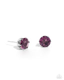 February Breathtaking Birthstone - Purple Post Earrings - Paparazzi Accessories Post Earrings Bedazzle Me Pretty Mobile Fashion Boutique