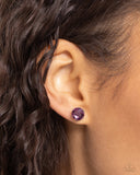 February Breathtaking Birthstone - Purple Post Earrings - Paparazzi Accessories Post Earrings Bedazzle Me Pretty Mobile Fashion Boutique
