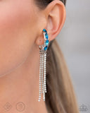Feminine Fascination - Blue Post Earrings - Paparazzi Accessories Post Earrings Bedazzle Me Pretty Mobile Fashion Boutique