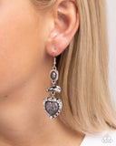 Feminine Feature - Silver Earrings - Paparazzi Accessories Earrings Bedazzle Me Pretty Mobile Fashion Boutique