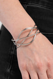 Fierce Fusion - Silver Bracelet - Paparazzi Accessories Bracelet Bedazzle Me Pretty Mobile Fashion Boutique