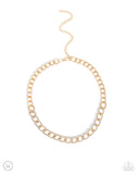 Fiercely Independent - Gold Necklace - Paparazzi Accessories Necklace Bedazzle Me Pretty Mobile Fashion Boutique