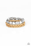 Fiesta Flavor - Brown Bracelet - Paparazzi Accessories Bracelet Bedazzle Me Pretty Mobile Fashion Boutique