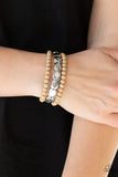 Fiesta Flavor - Brown Bracelet - Paparazzi Accessories Bracelet Bedazzle Me Pretty Mobile Fashion Boutique