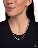 Fight Like a PEARL - Brown Necklace - Paparazzi Accessories Necklace Bedazzle Me Pretty Mobile Fashion Boutique