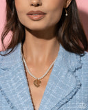 Filigree Infatuation - Gold Necklace - Paparazzi Accessories Necklace Bedazzle Me Pretty Mobile Fashion Boutique