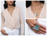 Fine Flight - Blue Complete Look  - Paparazzi Accessories Bedazzle Me Pretty Mobile Fashion Boutique