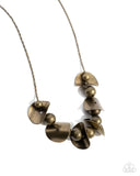 First Come First CURVE - Brass Necklace - Paparazzi Accessories Necklace Bedazzle Me Pretty Mobile Fashion Boutique