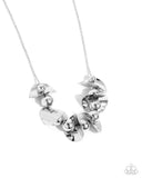 First Come First CURVE - Silver Necklace - Paparazzi Accessories Necklace Bedazzle Me Pretty Mobile Fashion Boutique