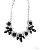 Flair for the Feminine - Black Necklace - Paparazzi Accessories Necklace Bedazzle Me Pretty Mobile Fashion Boutique