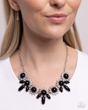 Flair for the Feminine - Black Necklace - Paparazzi Accessories Necklace Bedazzle Me Pretty Mobile Fashion Boutique
