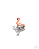 Flamingo Fantasy - Orange Ring - Paparazzi Accessories Ring Bedazzle Me Pretty Mobile Fashion Boutique