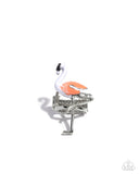 Flamingo Fantasy - White Ring - Paparazzi Accessories Ring Bedazzle Me Pretty Mobile Fashion Boutique