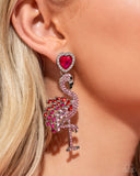 Flamingo Freestyle - Pink Post Earrings - Paparazzi Accessories Post Earrings Bedazzle Me Pretty Mobile Fashion Boutique