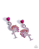 Flamingo Freestyle - Pink Post Earrings - Paparazzi Accessories Post Earrings Bedazzle Me Pretty Mobile Fashion Boutique