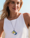Flashy Fish - Yellow Necklace - Paparazzi Accessories Necklace Bedazzle Me Pretty Mobile Fashion Boutique