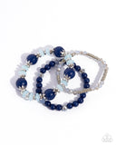 Flashy Frugality - Blue Bracelet - Paparazzi Accessories Bracelet Bedazzle Me Pretty Mobile Fashion Boutique