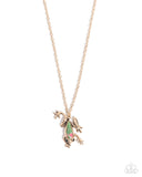 Flashy Tree Frog - Multi Necklace - Paparazzi Accessories Necklace Bedazzle Me Pretty Mobile Fashion Boutique
