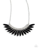 Flauntable Flamboyance - Black Necklace - Paparazzi Accessories Necklace Bedazzle Me Pretty Mobile Fashion Boutique