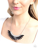 Flauntable Flamboyance - Black Necklace - Paparazzi Accessories Necklace Bedazzle Me Pretty Mobile Fashion Boutique