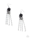 Flawless Floral - Black Earrings - Paparazzi Accessories Earrings Bedazzle Me Pretty Mobile Fashion Boutique