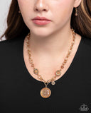 FLECKS Big Thing - Brown Necklace - Paparazzi Accessories Necklace Bedazzle Me Pretty Mobile Fashion Boutique