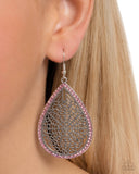 Fleur de Fantasy - Pink Earrings - Paparazzi Accessories Earrings Bedazzle Me Pretty Mobile Fashion Boutique