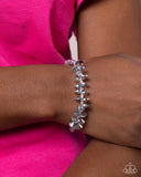 Flickering Facade - Silver Bracelet - Paparazzi Accessories Bracelet Bedazzle Me Pretty Mobile Fashion Boutique