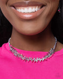 Flickering Fashion - Silver Necklace - Paparazzi Accessories Necklace Bedazzle Me Pretty Mobile Fashion Boutique