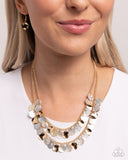 Flickering Finesse - Brown Necklace - Paparazzi Accessories Necklace Bedazzle Me Pretty Mobile Fashion Boutique